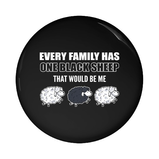 Family Black Sheep Shepherd Pin Buttons
