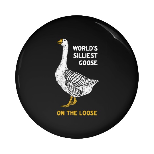 World s Silliest Goose Pin Buttons