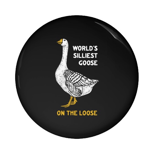 World s Silliest Goose Pin Buttons