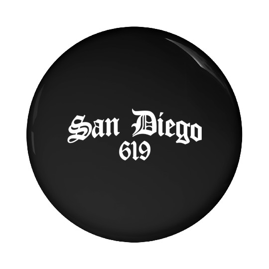San Diego 619 Chicano Latino Style Area Code Pin Buttons