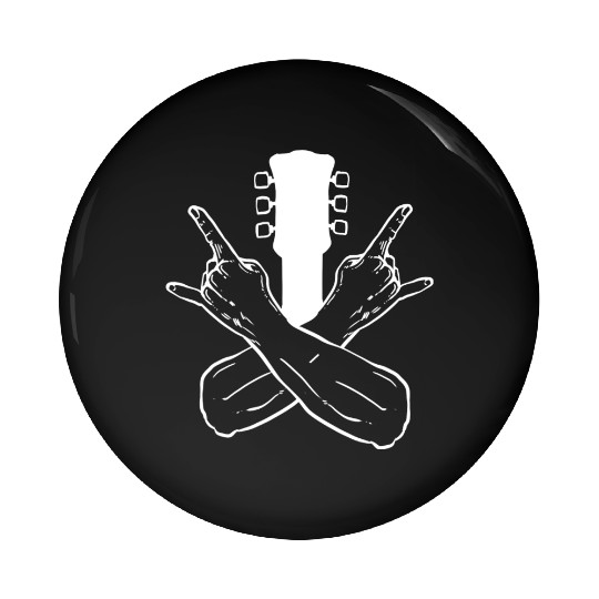 Rock Crossed Hand Orchestra Member Gift Pin Buttons