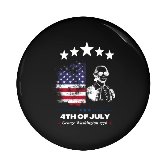 Happy 4th Of July Suck England George Washington Pin Buttons