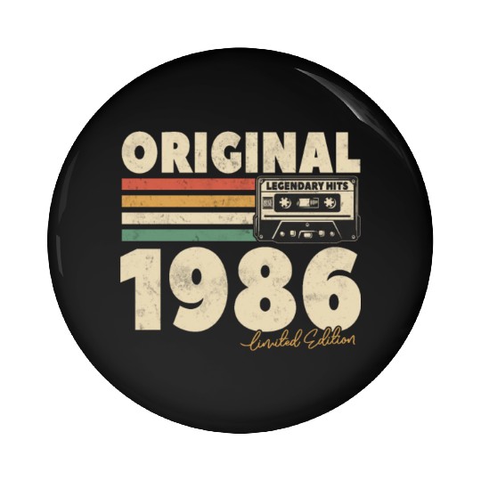 Vintage 1986 Birthday Gift Pin Buttons