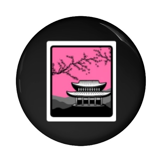 Cherry Blossom Pin Buttons, Sakura Kawaii Pop Culture