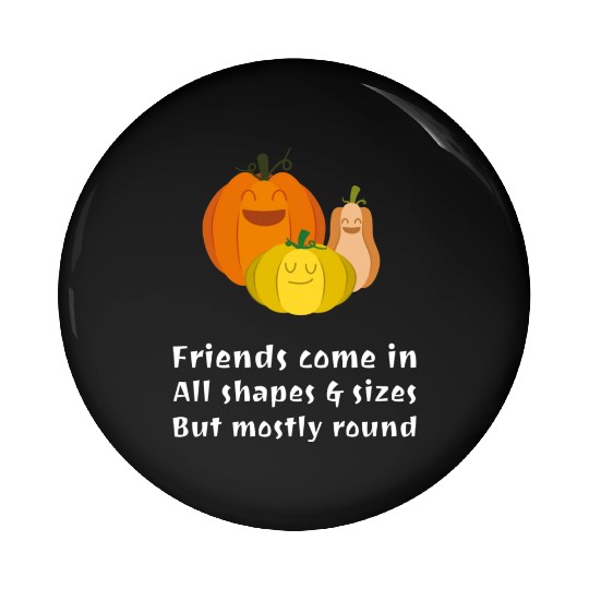 Halloween Vegetable Friends Pin Buttons