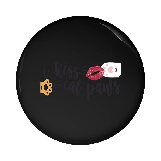 I Kiss Cat Paws stars Pin Buttons