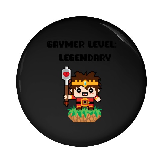 Gaymer Level Legendary Pin Buttons