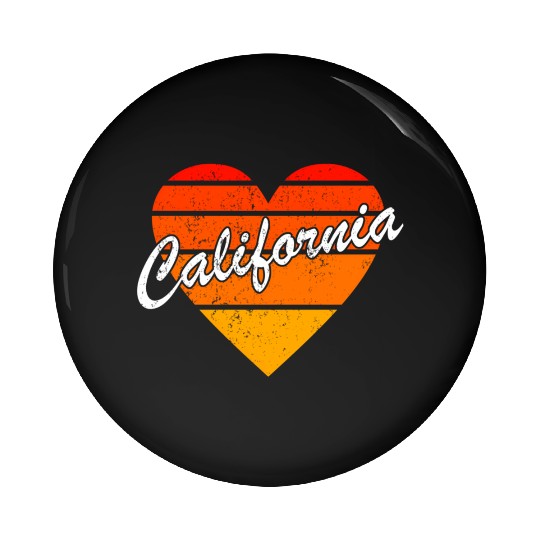 California Family Vacation 70S 80S Pin Buttons