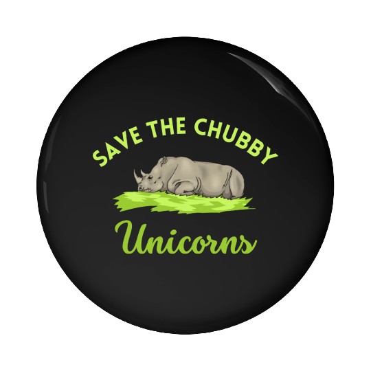 Save The Chubby Rhinos Save The Rhinos Sleeping Pin Buttons