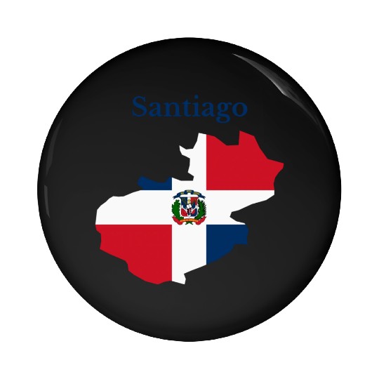 Santiago Province Dominican Republic Pin Buttons