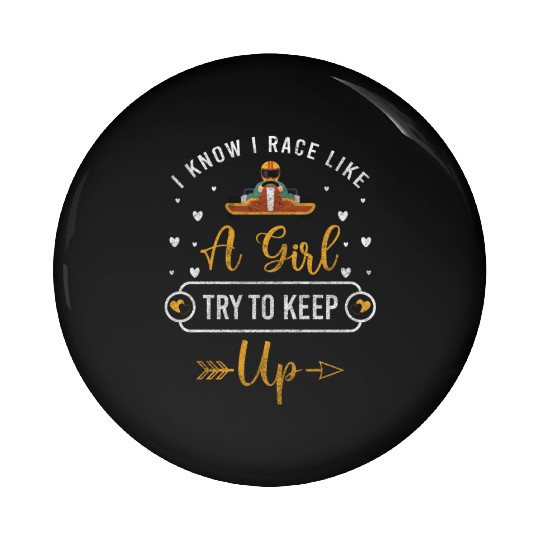 Go-Kart Driver Racing Racing Pin Buttons