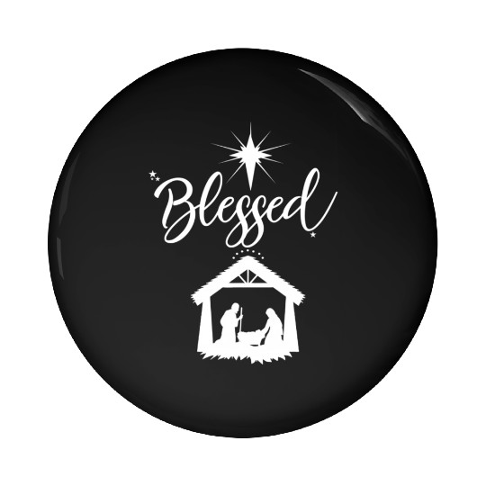 Christian Blessed Jesus Nativity Scene Faith Pin Buttons