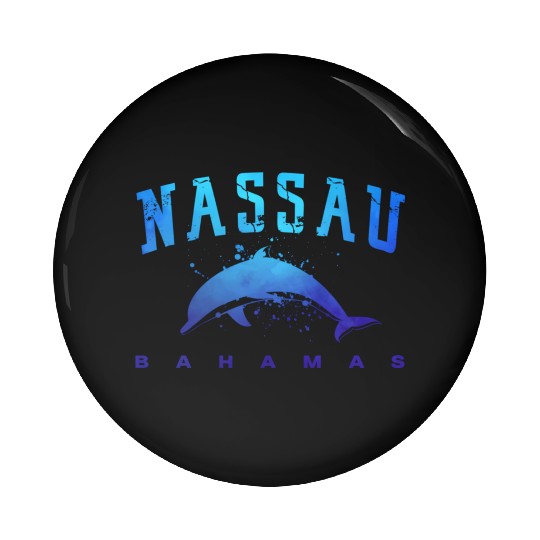 sau Bahamas Beach Snorkel Scuba Diving Dolphin Pin Buttons