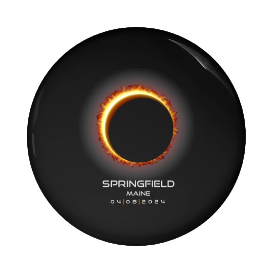 2024 Springfield Maine Eclipse Memento Souvenir Pin Buttons