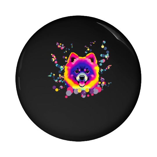 Pomeranian pop art Pin Buttons
