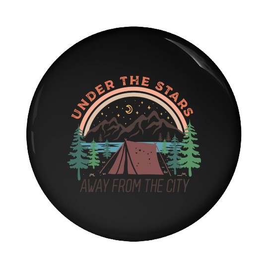 Camping Gifts Happy Camper Campsite Scout Lovers Pin Buttons