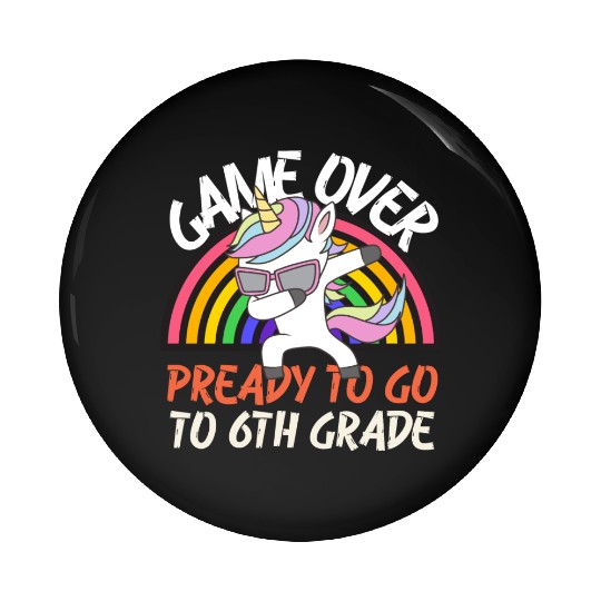 Game over ready to go to 5th grade, back to school Pin Buttons