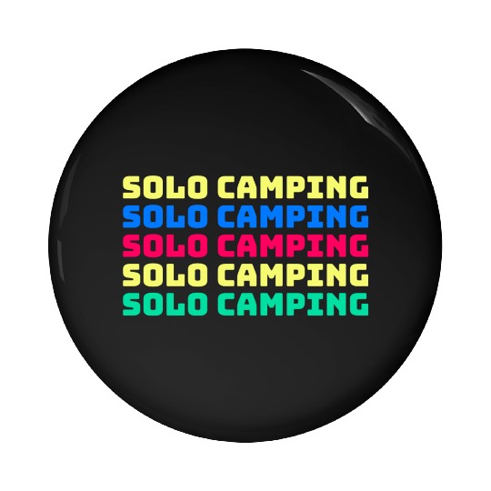 Solo Camping Pin Buttons