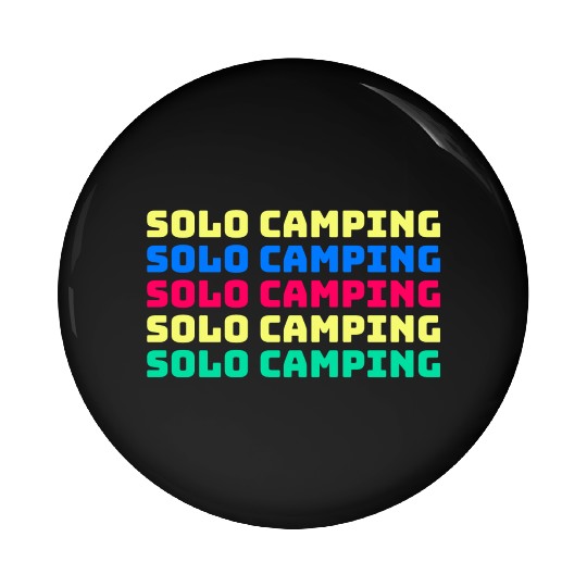 Solo Camping Pin Buttons