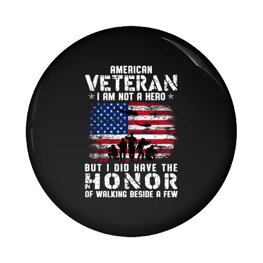 US Army Veteran American Veteran Flag Pin Buttons