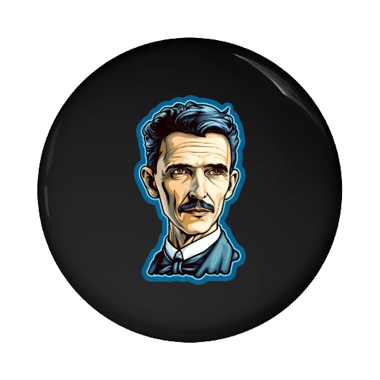 Nikola Tesla Physics Nerd Geek Pin Buttons