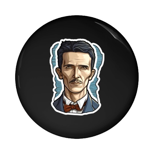 Nikola Tesla Physics Nerd Geek Pin Buttons