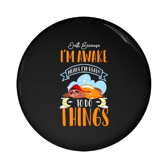 Sleeping Dreaming Sloth Bed Pin Buttons