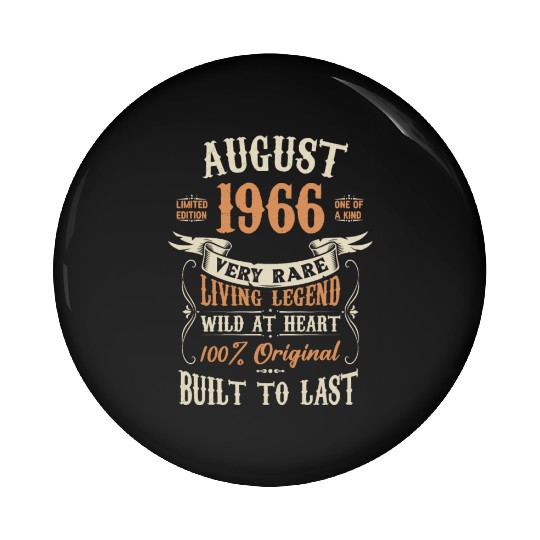 August 1966 Birthday Surprise Pin Buttons