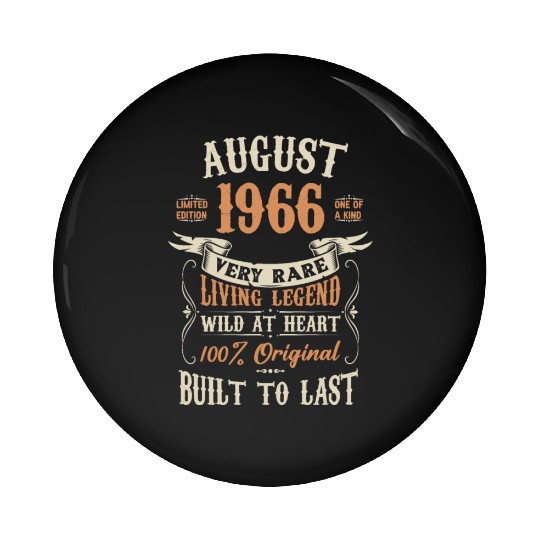August 1966 Birthday Surprise Pin Buttons