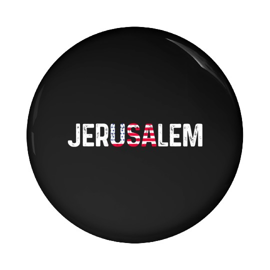Jerusalem Usa America Flag Israel Pin Buttons