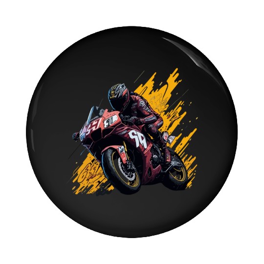 Street Art Racer: Graffiti-Charged MotoGP Thrills Pin Buttons