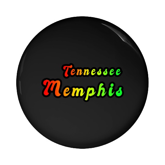 Memphis Tennessee rainbow design Pin Buttons