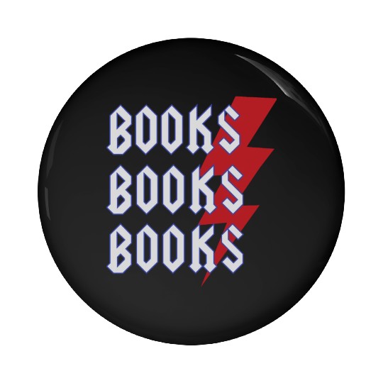 Reading Teacher Cool Books Thunderbolt Men Women Pin Buttons