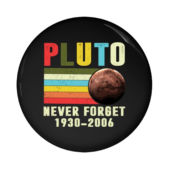 Pluto Never Forget 1930 2006 Pin Buttons
