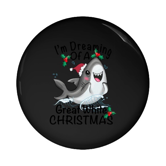 Great White Christmas Pin Buttons