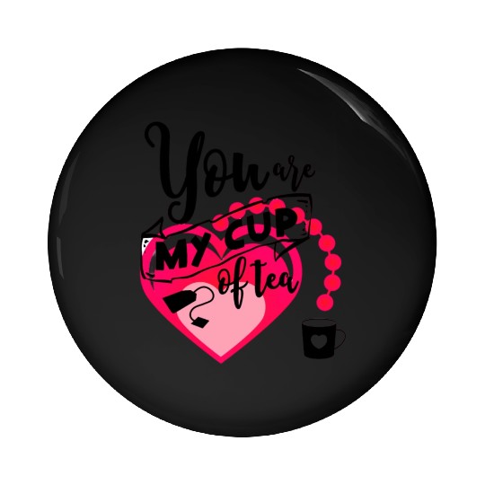 Friends and Lovers cup of Tea Gift and Pin Buttons Pin Buttons