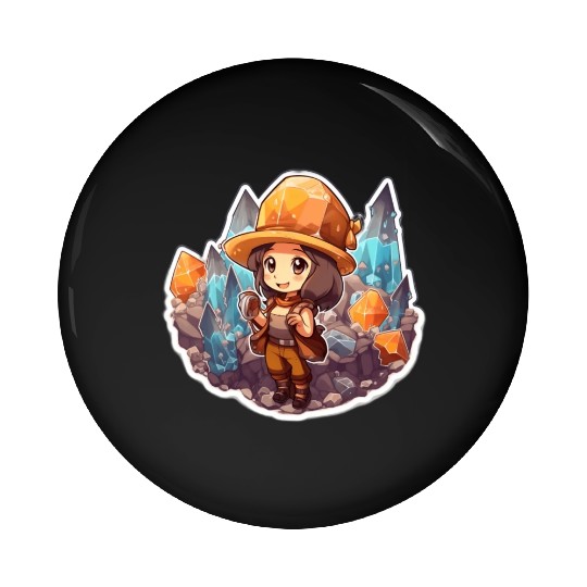 Crystal Miner Co Vintage Cartoonish Pin Buttons