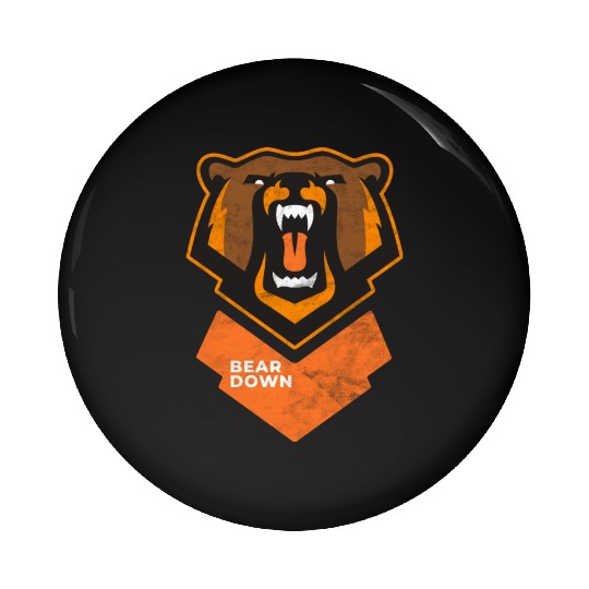 Fierce Modern Bear Down Party Tailgate Sunday Pin Buttons