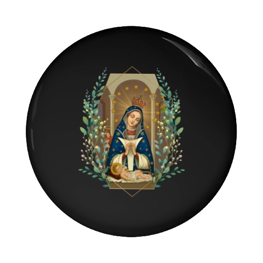 Our Lady Of Altagracia Virgen De Domiana Pin Buttons