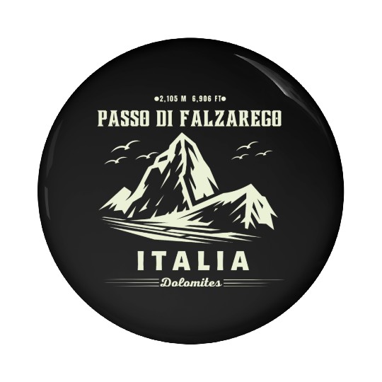 Passo di Falzarego-italian mountain pass dolomites Pin Buttons