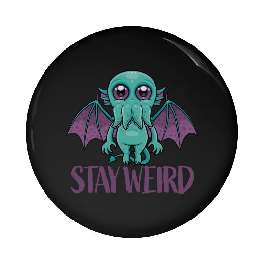 Stay Weird Cute Cthulhu Monster Pin Buttons