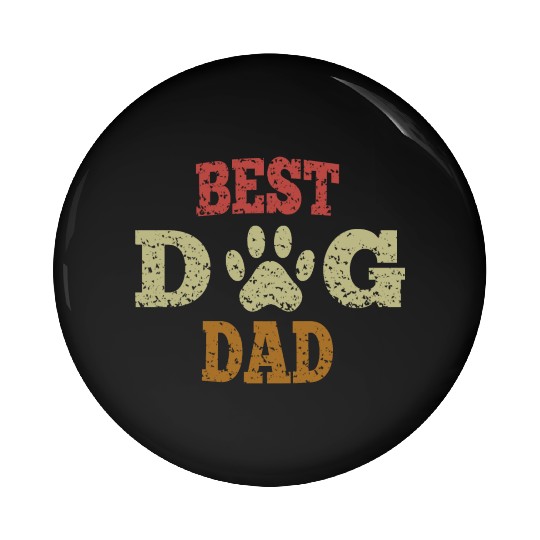Best Dog Dad Pin Buttons