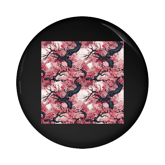 Anime Euphoria: Fantasy Cherry Blossom Dreamscape Pin Buttons
