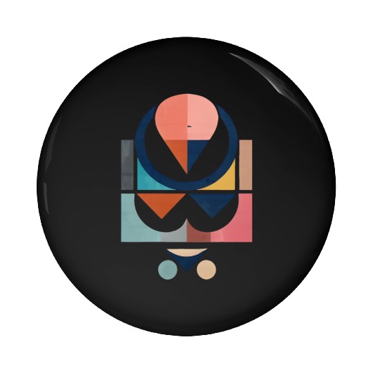 Floral Modern Geometric Mid Century Pin Buttons