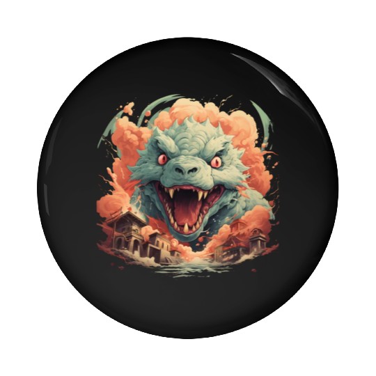 Kaiju: Cityscape Destructor Pin Buttons