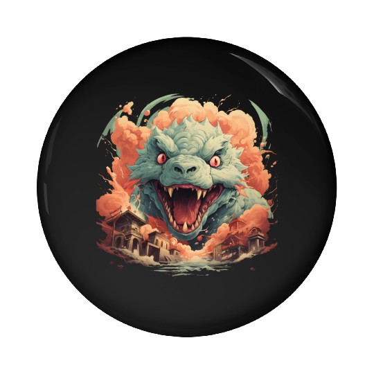 Kaiju: Cityscape Destructor Pin Buttons