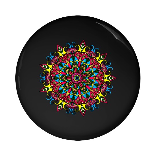 Colorful Mandala Pattern Modern 6 Pin Buttons