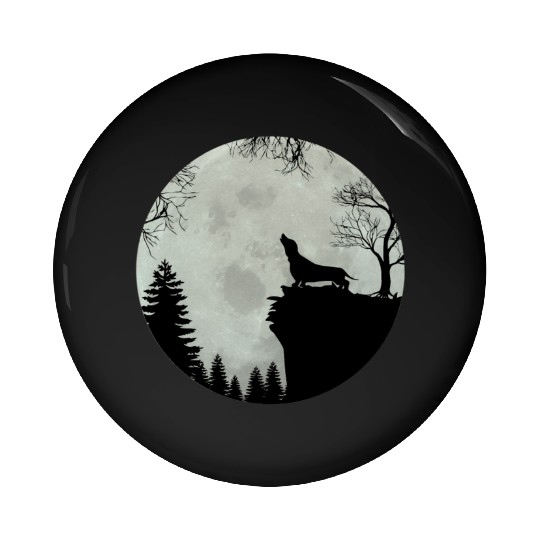 Dachshund Teckel Doxie Wiener Dog Yowl Yelp At Ful Pin Buttons