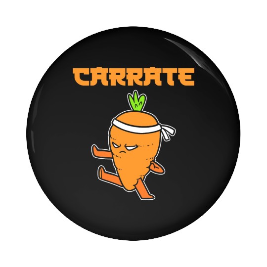 Carrot Pun Vegetarian Pin Buttons
