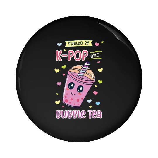 Kpop And Bubble Tea Korean Music Tapioca Boba Pin Buttons